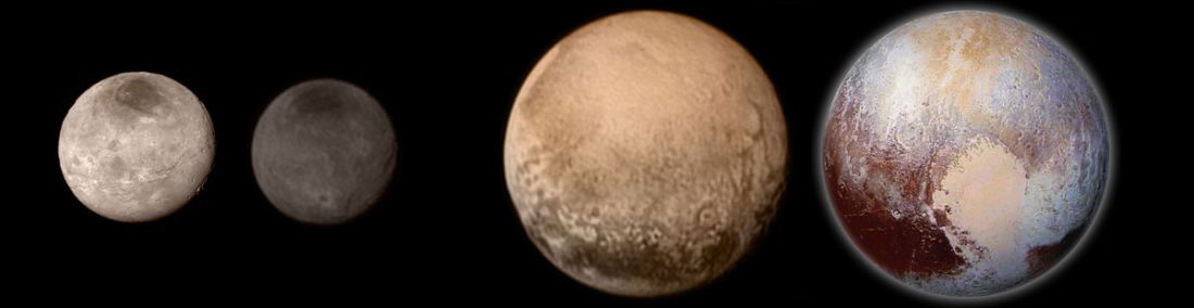 La planète naine Pluton et son énorme satellite Charon