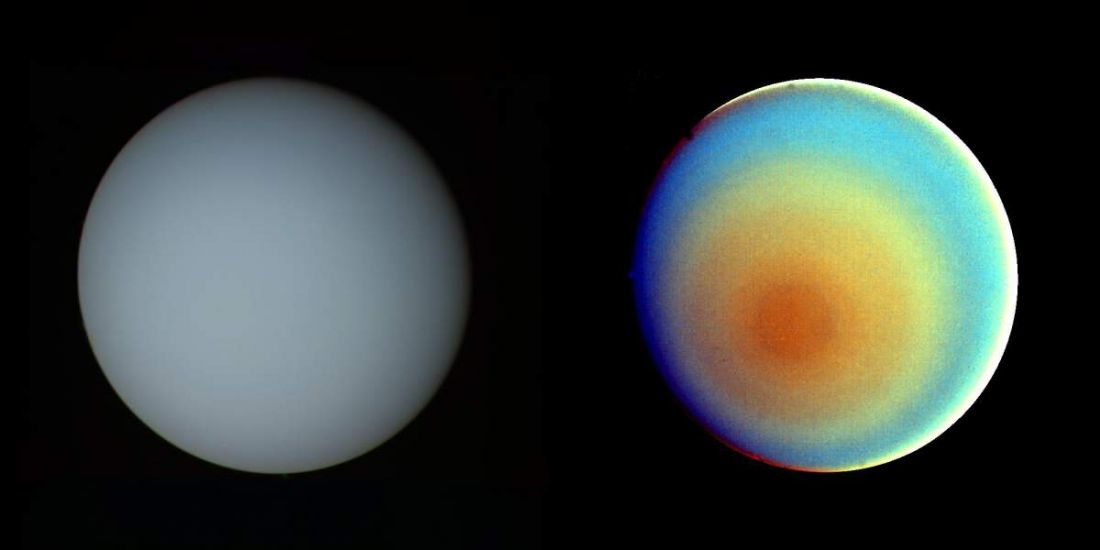 Différence de température au pôle d'Uranus