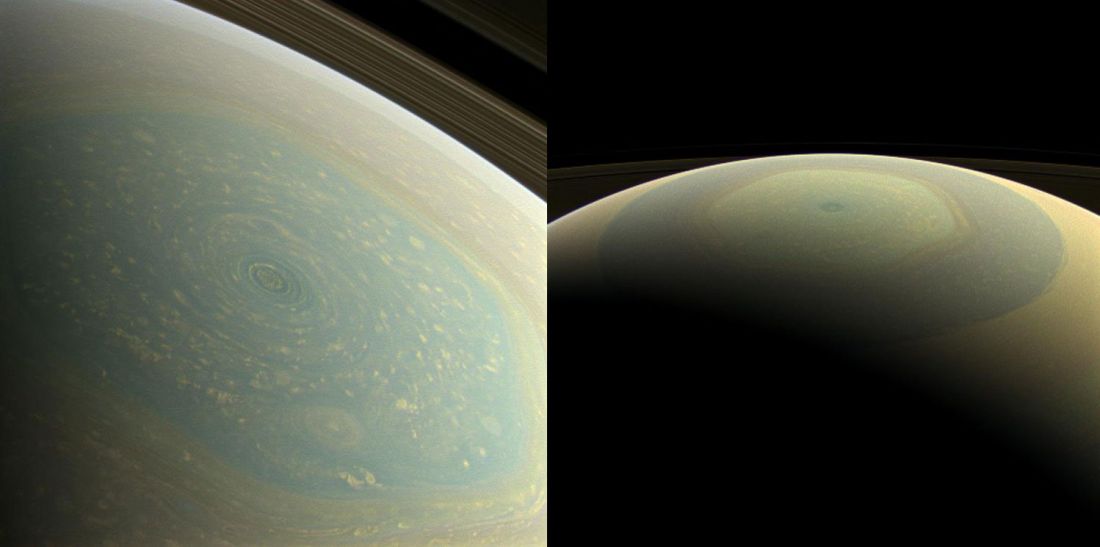 Formation nuageuse dans l'hémisphère nord de Saturne