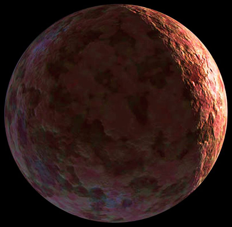 La planète naine Makémaké (vue d'artiste) La planète naine Makémaké (vue d'artiste)